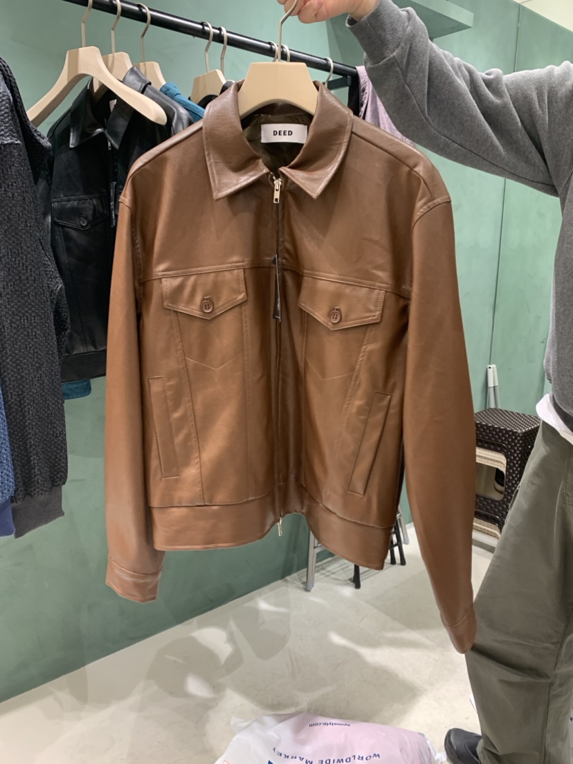 CALENDAR韓國直郵東大門實拍女裝新品時尚人氣休閑熱賣皮衣CALENDAR/DEED-男裝皮衣圖色1