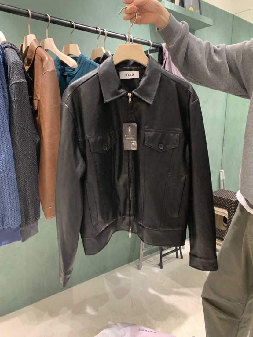 CALENDAR韓國直郵東大門實拍女裝新品時尚人氣休閑熱賣皮衣CALENDAR/DEED-男裝皮衣圖色2