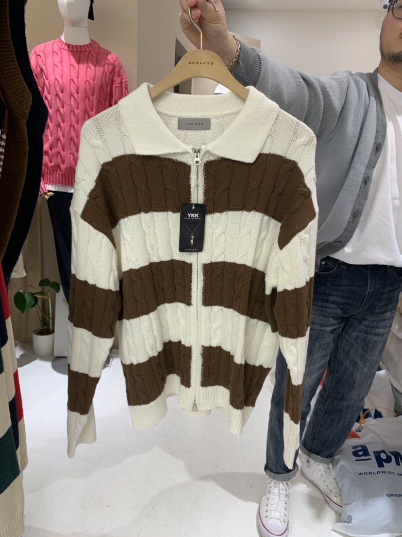 LAWLESS韓國直郵女裝新款熱賣休閑時尚推薦職業真品24春夏毛衣LAWLESS-男裝毛衣圖色3