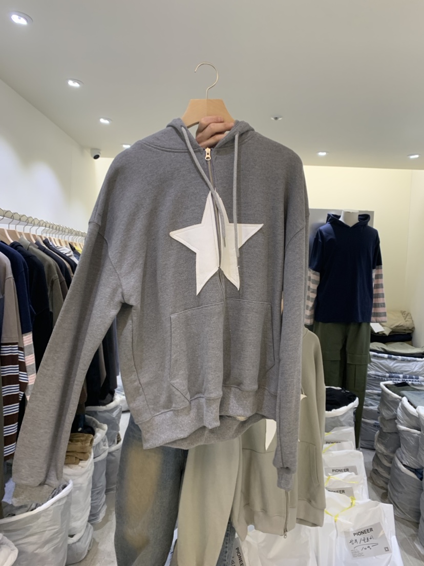 PIONEER韓國直郵女裝新品24春夏真品熱賣時尚推薦休閑衛衣PIONEER衛衣圖色3深灰色