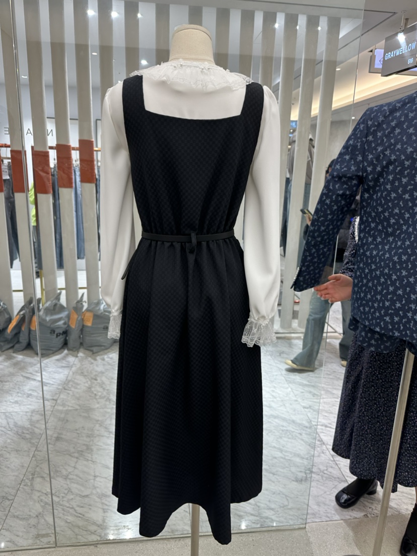 ANNA VERRY直郵韓國代購女裝新品職業休閑人氣連衣裙含腰帶ANNA VERRY/BELIEVE連衣裙