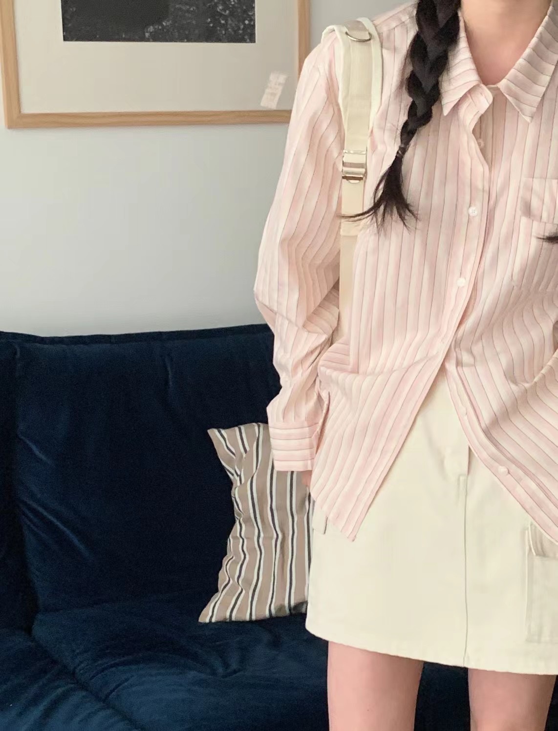 CALLMYNAME韓國直郵女裝新款熱賣休閑職業真品24春夏襯衫蕾絲衫Call my name襯衫/蕾絲衫
