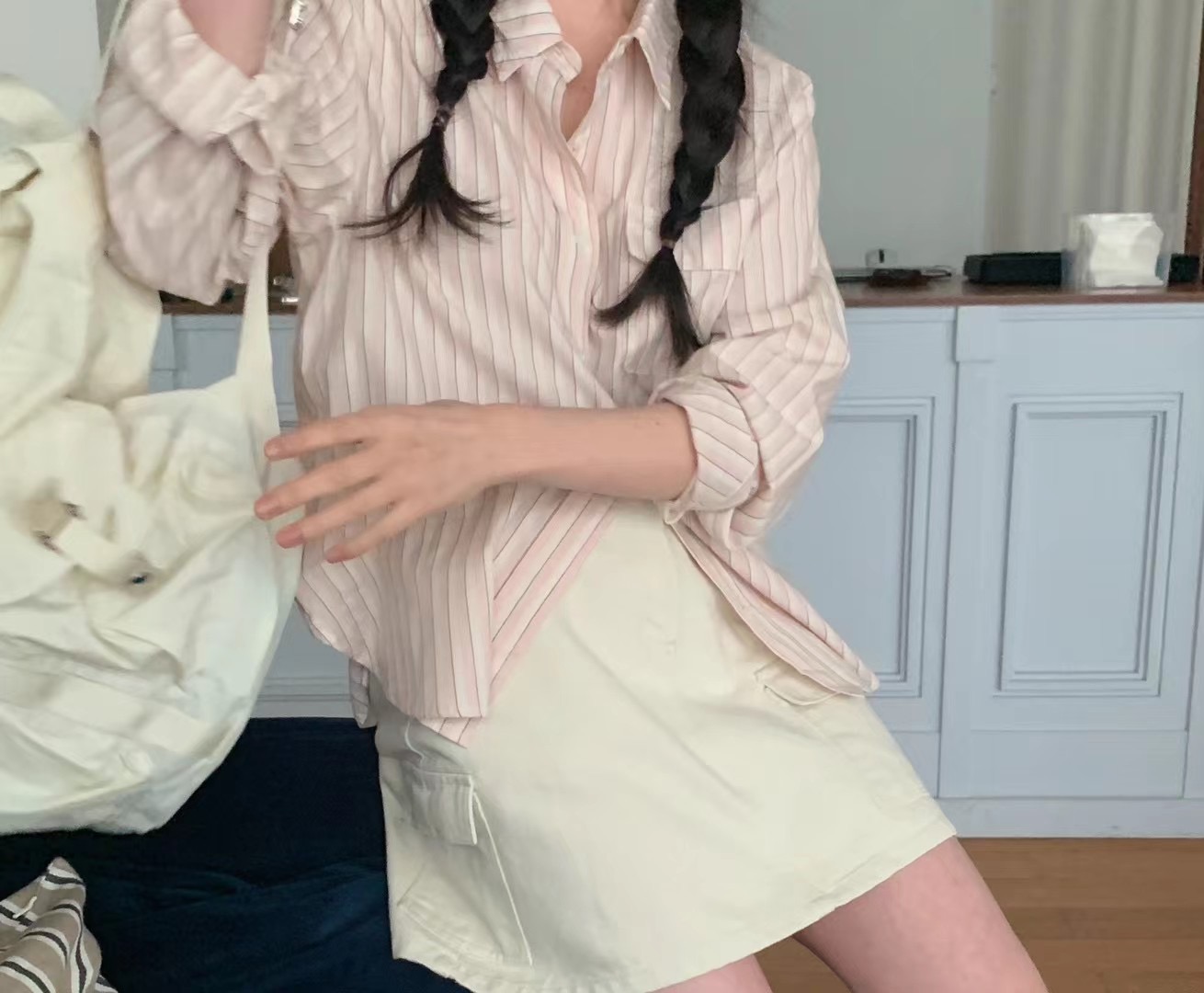 CALLMYNAME韓國直郵女裝新款熱賣休閑職業真品24春夏襯衫蕾絲衫Call my name襯衫/蕾絲衫