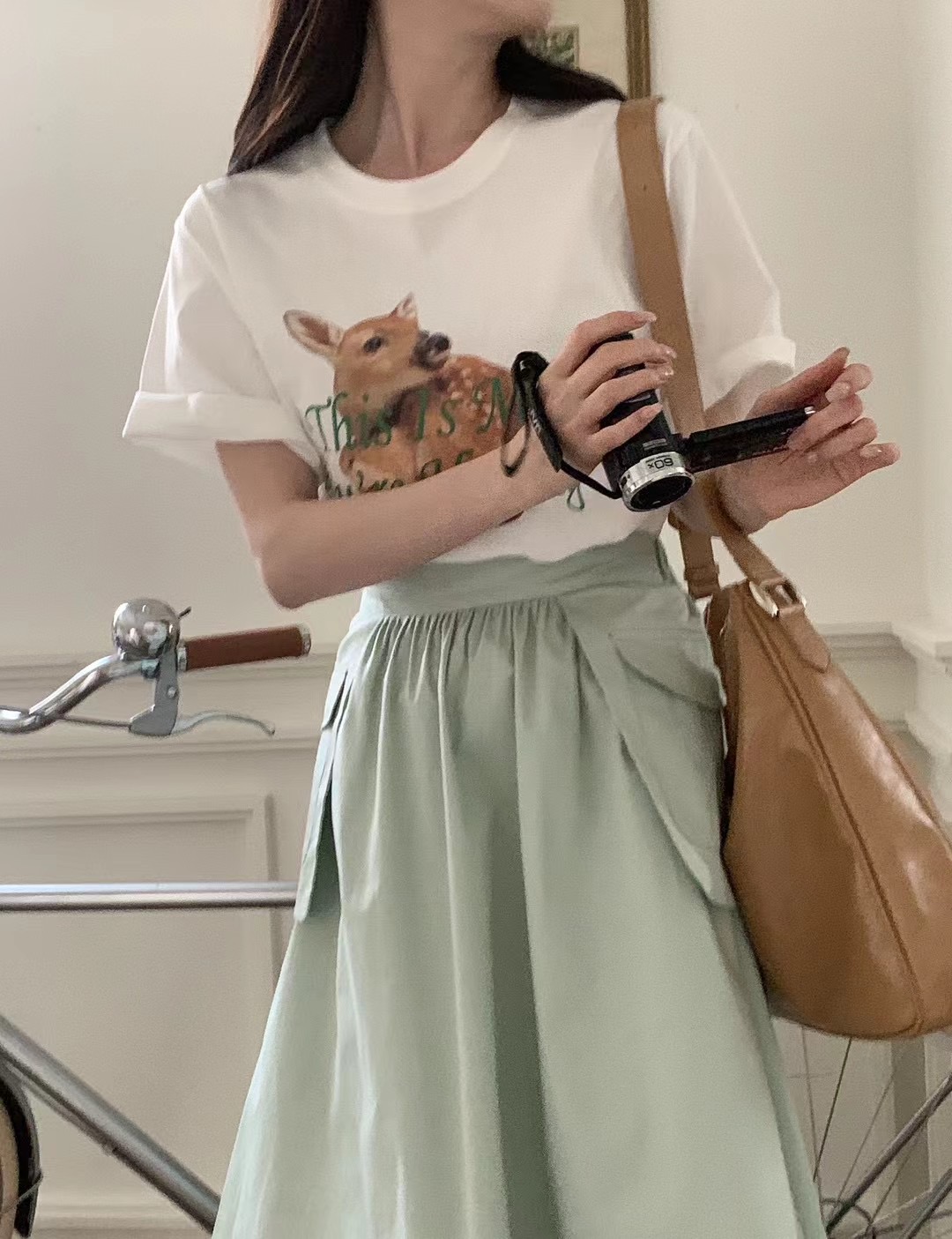 CALLMYNAME韓國直郵東大門實拍女裝新款24春夏熱賣職業T恤Call my nameT恤