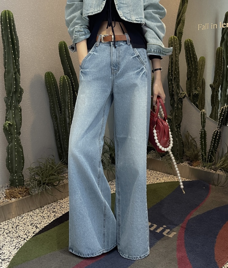 LEA韓國直郵東大門實拍女裝新款熱賣真品人氣時尚職業牛仔褲이향牛仔褲