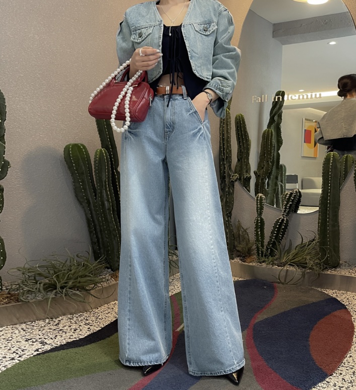 LEA韓國直郵東大門實拍女裝新款熱賣真品人氣時尚職業牛仔褲이향牛仔褲圖色1