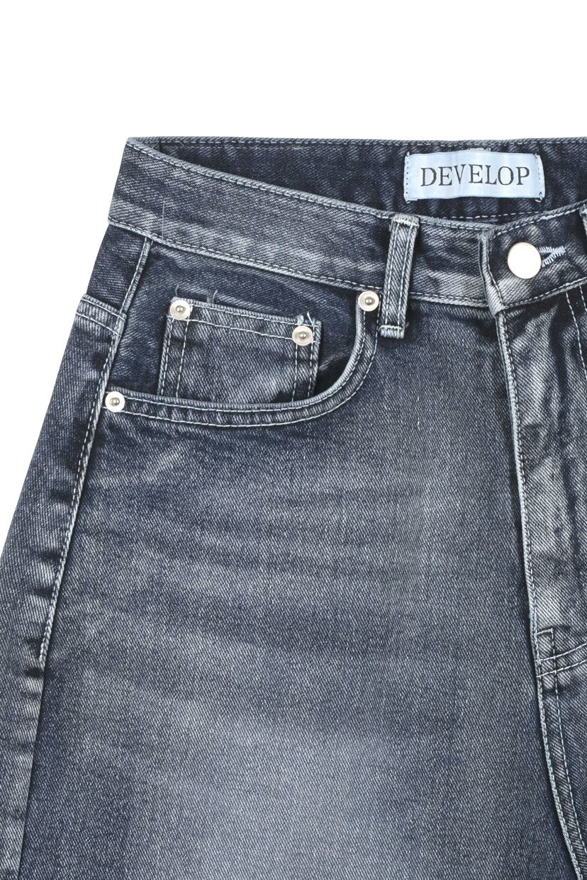 RIMIREVE韓國直郵東大門代購女裝新款熱賣24春夏時尚牛仔褲DEVELOP牛仔褲