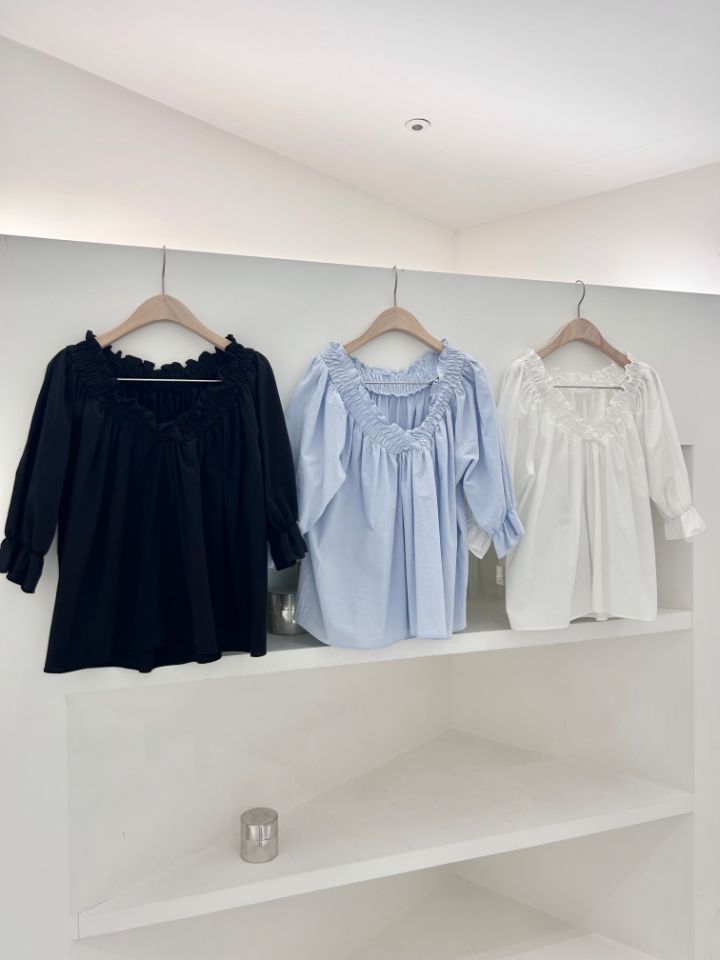 VAINLLA韓國直郵東大門代購女裝新品人氣職業時尚襯衫蕾絲衫RE:FRESH襯衫/蕾絲衫
