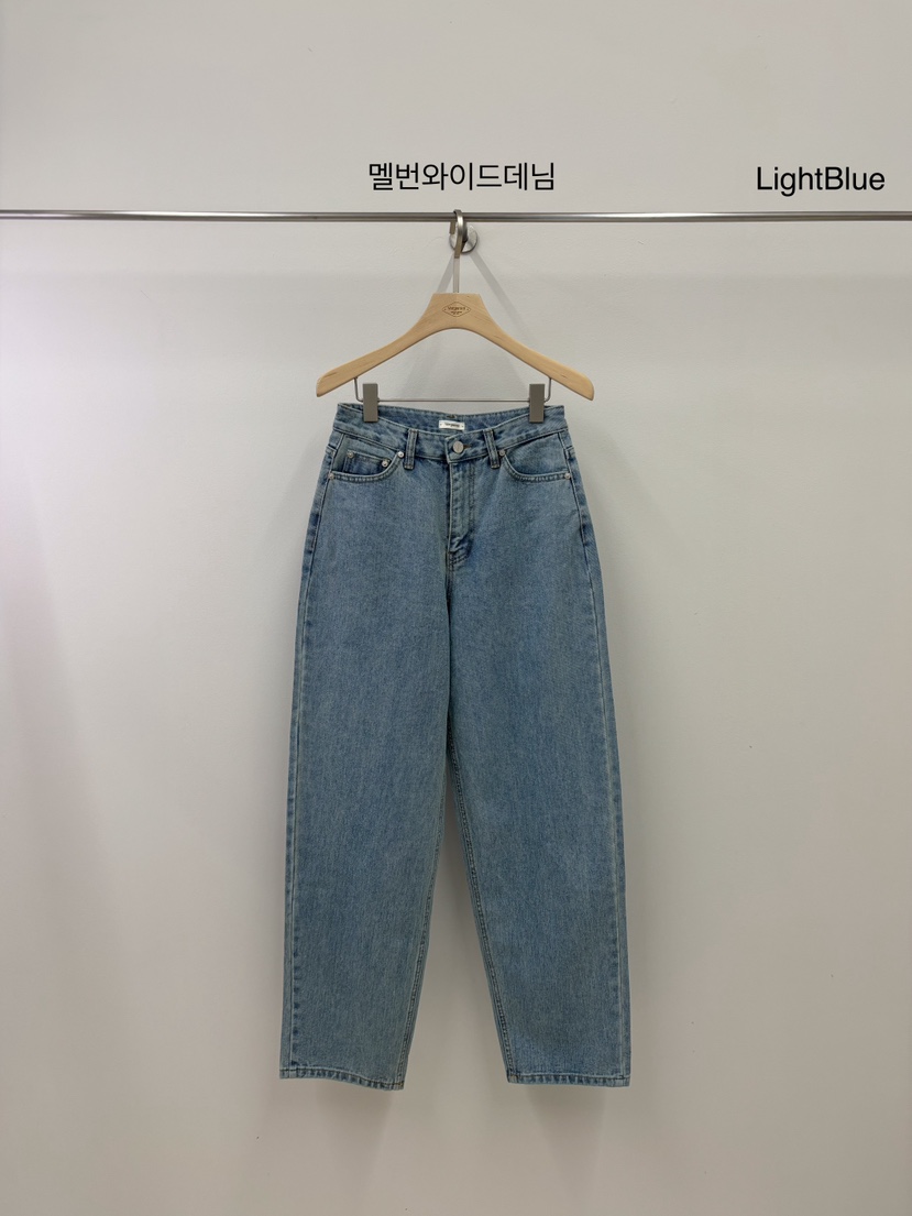 VERGAMOT韓國直郵女裝新品人氣推薦時尚24春夏牛仔褲牛仔布VERGAMOT牛仔褲
