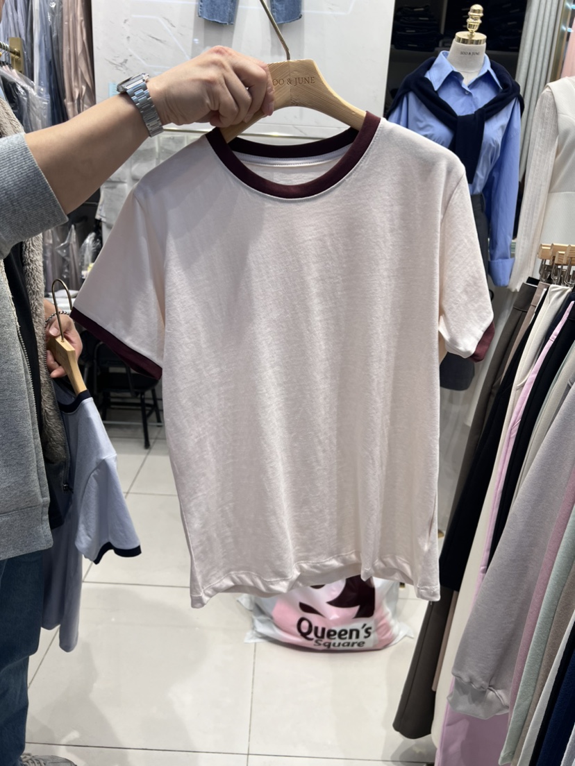 SOO JUNE直郵韓國代購女裝新款真品人氣熱賣推薦休閑24春夏T恤SOO JUNET恤圖色4