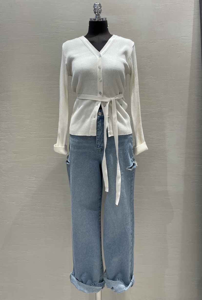 TIZZI直郵韓國代購女裝新品24春夏休閑職業真品推薦針織衫SEESTAR/hi high針織衫圖色2