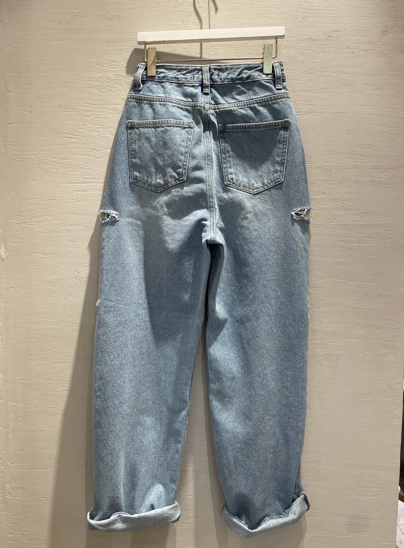 TIZZI韓國直郵東大門實拍女裝新款真品人氣職業休閑推薦牛仔褲SEESTAR/hi high牛仔褲