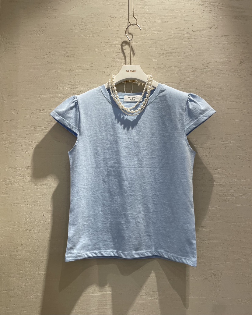 TIZZI韓國直郵女裝新品真品人氣推薦休閑時尚24春夏熱賣T恤SEESTAR/hi highT恤