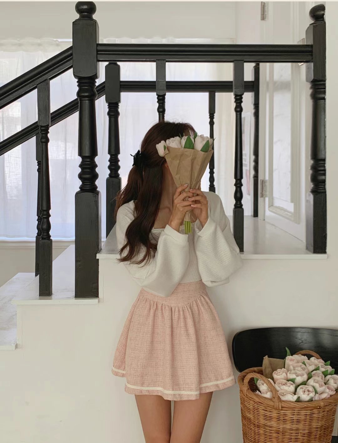 BONGBLY-봉블리-T韓國直郵女裝新品人氣休閑熱賣職業短裙OPENRUN短裙