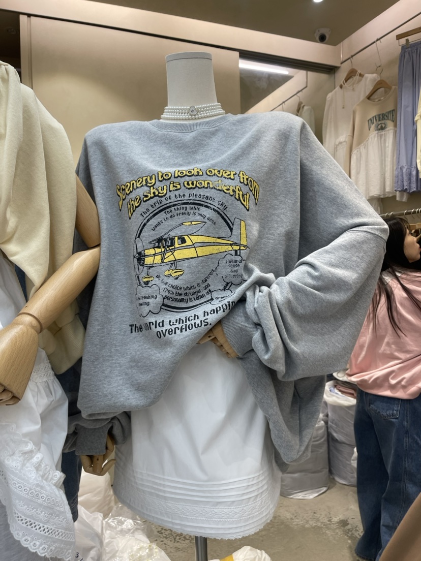 J PEAK/BY FLOW韓國直郵東大門代購女裝新款24春夏衛衣復古J PEAK衛衣圖色2