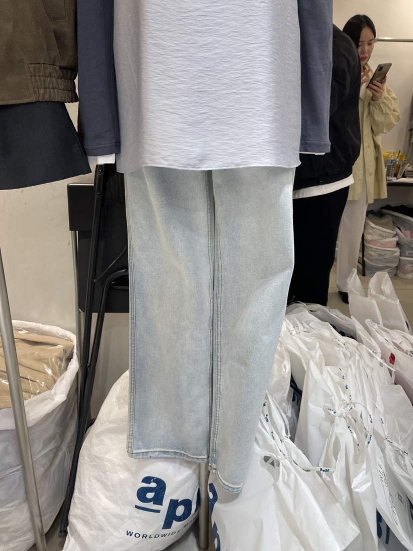 MOIBLE韓國直郵東大門代購女裝新品24春夏時尚牛仔褲牛仔布EST_牛仔褲