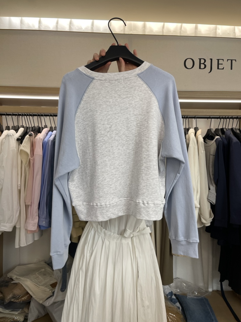 OBJET韓國直郵東大門實拍女裝新品推薦休閑真品人氣長袖T恤love us u/OBJET長袖T恤