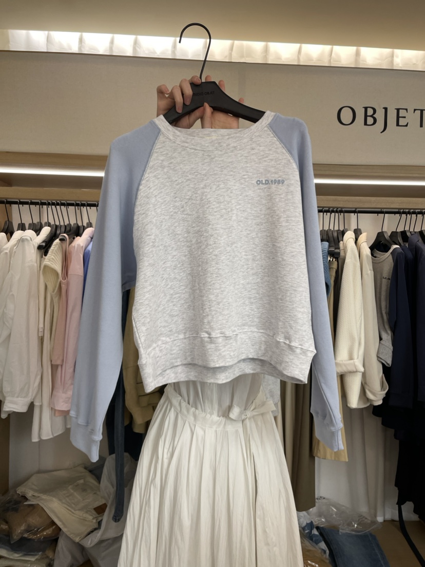 OBJET韓國直郵東大門實拍女裝新品推薦休閑真品人氣長袖T恤love us u/OBJET長袖T恤圖色2