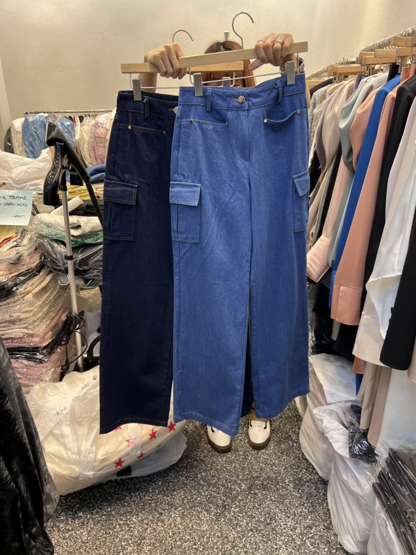 RIJINA直郵韓國代購女裝新品時尚24春夏真品職業人氣牛仔褲RIJINA牛仔褲