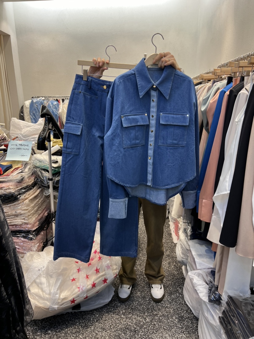 RIJINA直郵韓國代購女裝新品時尚24春夏真品職業人氣牛仔褲RIJINA牛仔褲