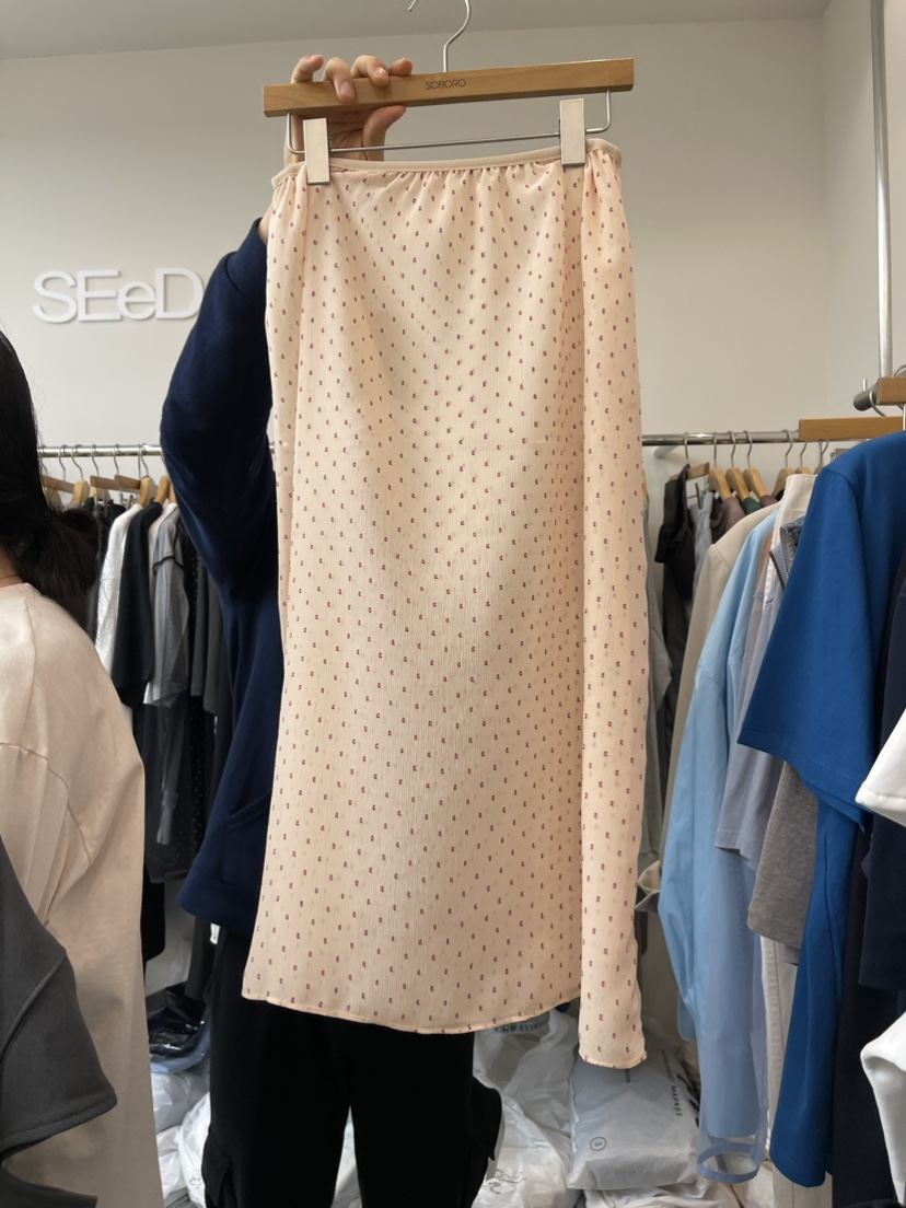 SEeD/SOBORO直郵韓國代購女裝新款真品休閑時尚職業24春夏長裙SEeD/LEESEED長裙