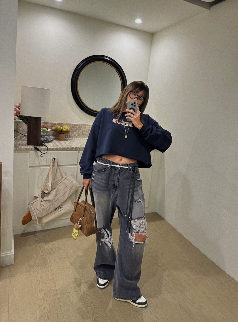 ABBEYLEE韓國直郵東大門實拍女裝新品24春夏職業熱賣衛衣ABBEYLEE衛衣