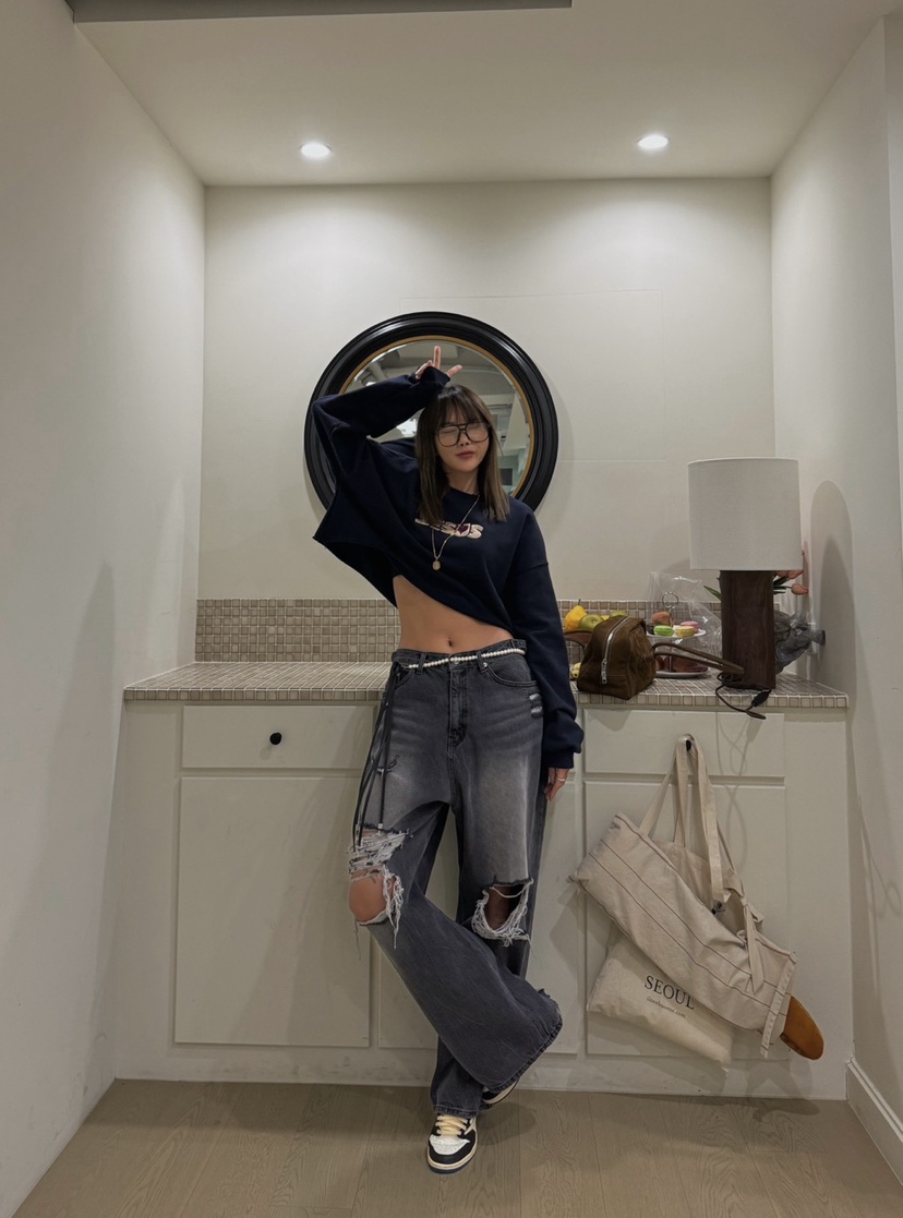 ABBEYLEE韓國直郵東大門實拍女裝新品24春夏職業熱賣衛衣ABBEYLEE衛衣