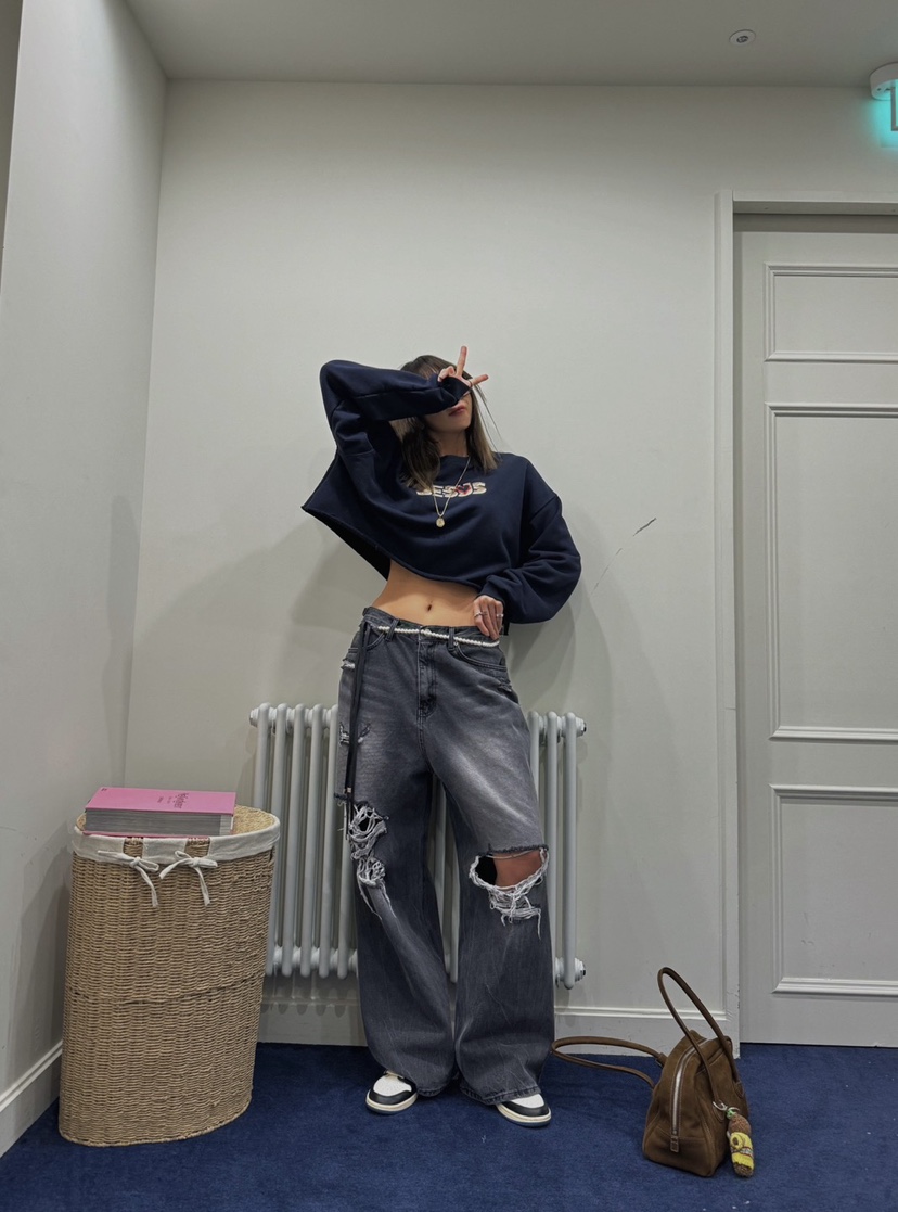 ABBEYLEE韓國直郵東大門實拍女裝新品24春夏職業熱賣衛衣ABBEYLEE衛衣