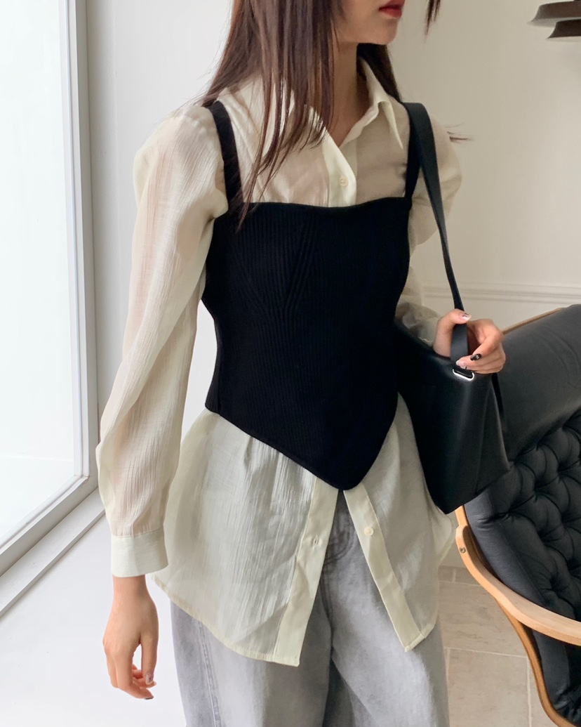 ALMOND PEPE韓國直郵東大門代購女裝新品職業人氣吊帶背心ALMOND PEPE吊帶/背心