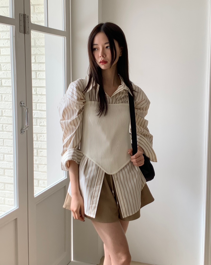 ALMOND PEPE韓國直郵東大門代購女裝新品職業人氣吊帶背心ALMOND PEPE吊帶/背心