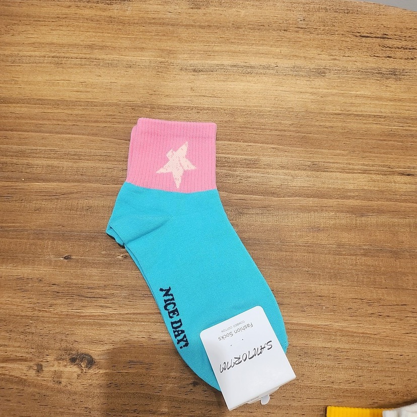 CACTUS-Q韓國直郵女裝新品熱賣24春夏真品推薦時尚休閑襪子CACTUS十雙起/可混搭襪子圖色4