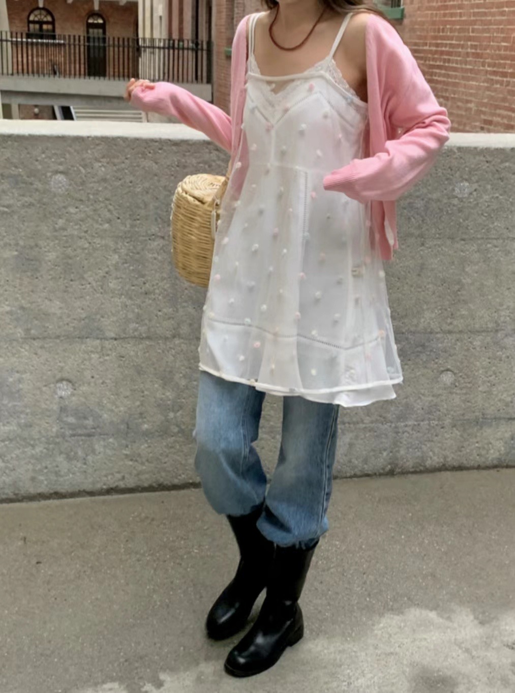 HOPPER直郵韓國代購女裝新品熱賣真品推薦人氣24春夏連衣裙HOPPER/LAY OVER連衣裙