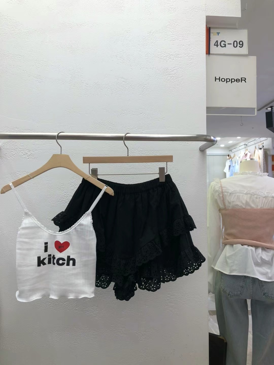 HOPPER直郵韓國代購女裝新款時尚人氣休閑職業熱賣吊帶背心HOPPER/LAY OVER吊帶/背心