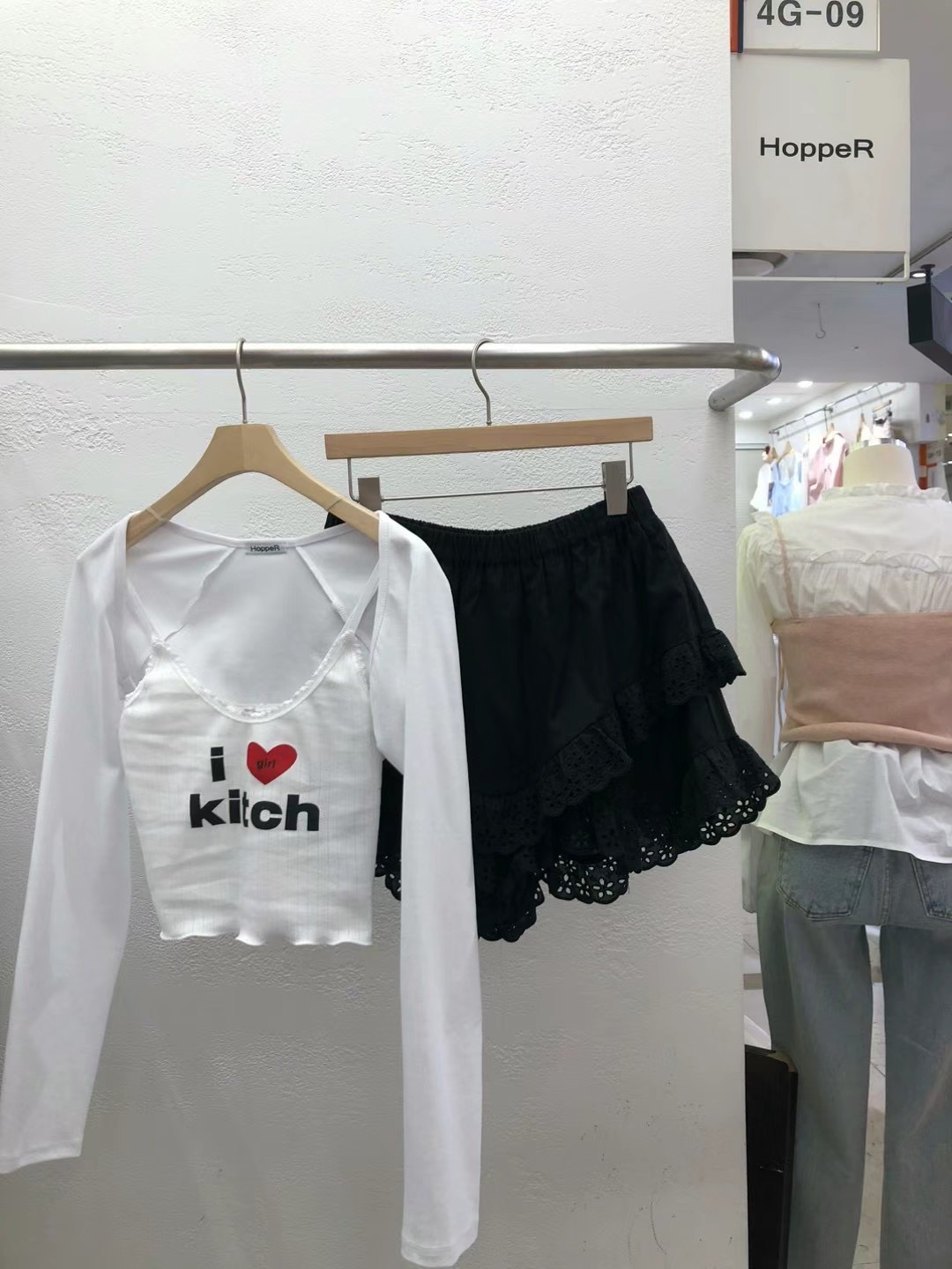 HOPPER直郵韓國代購女裝新款時尚人氣休閑職業熱賣吊帶背心HOPPER/LAY OVER吊帶/背心