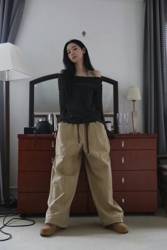 HOPPER直郵韓國代購女裝新款熱賣真品推薦24春夏人氣休閑褲HOPPER/LAY OVER休閑褲