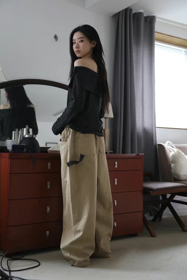 HOPPER直郵韓國代購女裝新款熱賣真品推薦24春夏人氣休閑褲HOPPER/LAY OVER休閑褲