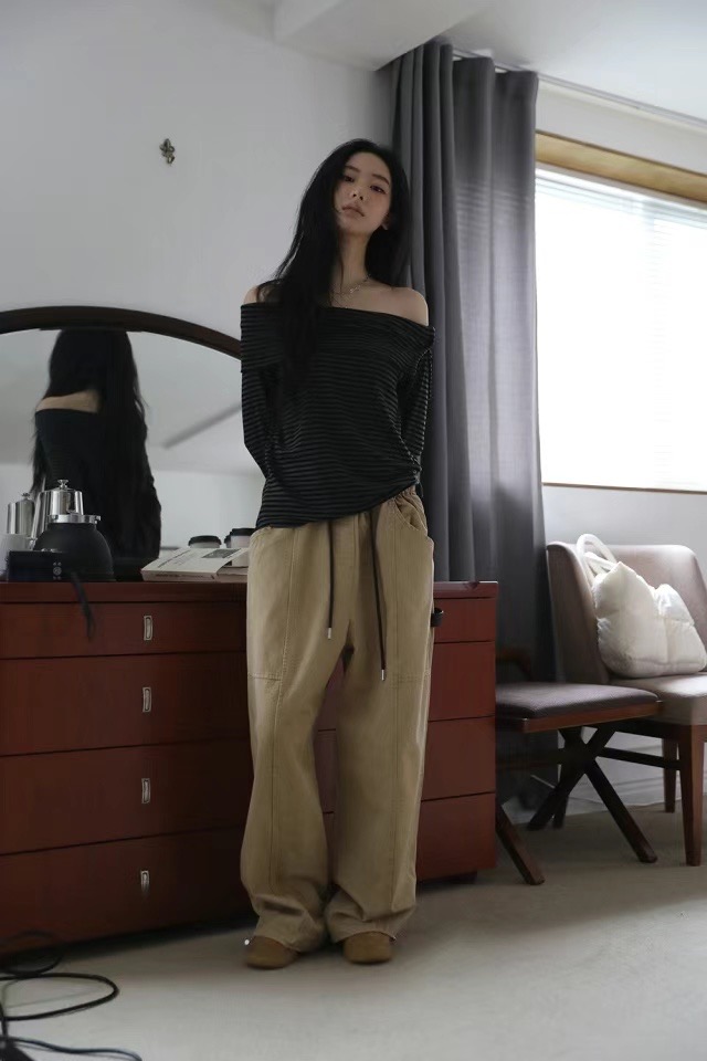 HOPPER直郵韓國代購女裝新款熱賣真品推薦24春夏人氣休閑褲HOPPER/LAY OVER休閑褲