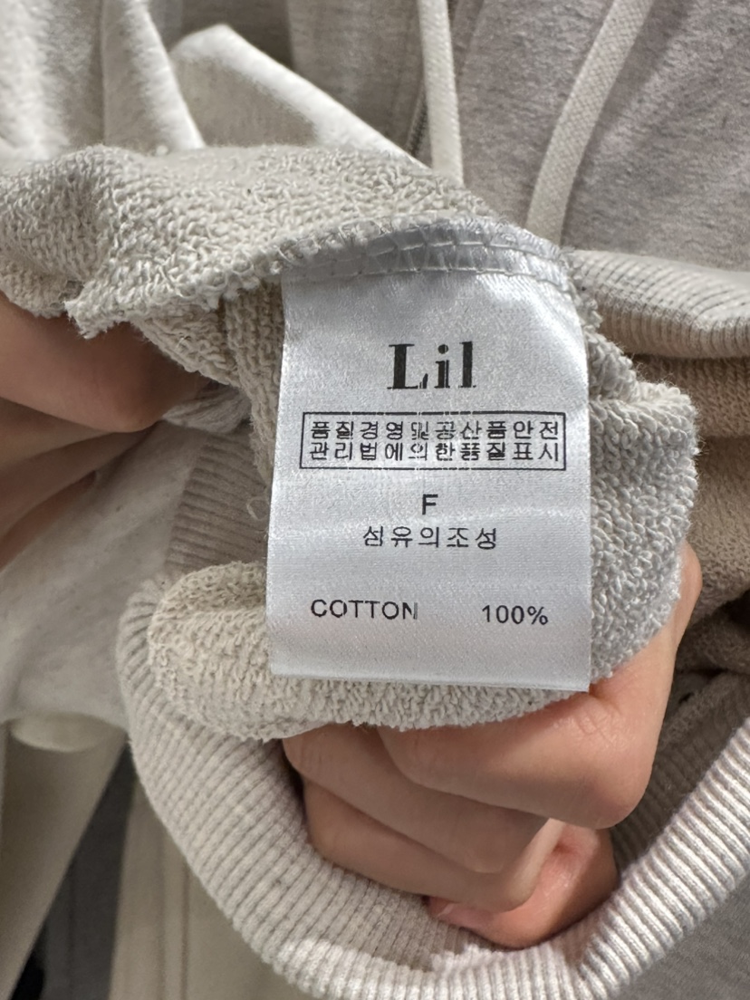 LIL韓國直郵東大門代購女裝新款真品休閑24春夏推薦衛衣拉鏈LIL衛衣