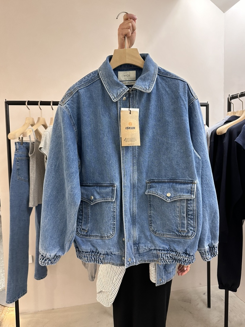 MYOS直郵韓國代購女裝新品職業熱賣時尚24春夏夾克牛仔布MYOS夾克