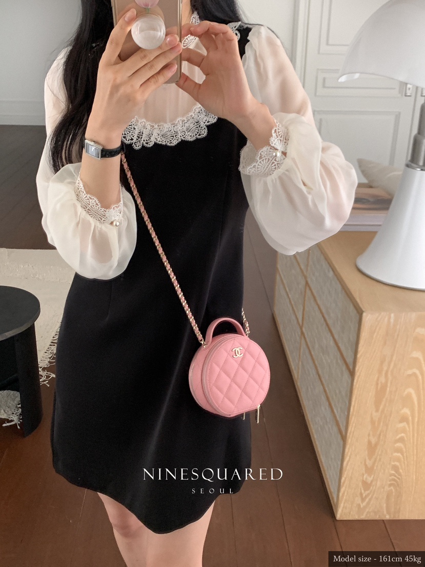 NINESQUARED韓國直郵東大門實拍女裝新款熱賣24春夏連衣裙ROMAINE連衣裙
