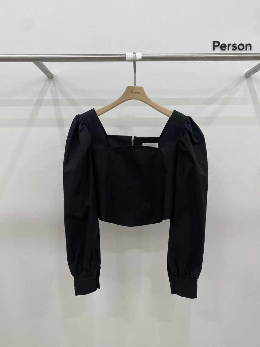 Person韓國直郵女裝新款人氣真品推薦時尚休閑襯衫蕾絲衫拉鏈PERSON襯衫/蕾絲衫圖色4