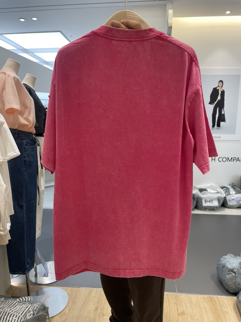 RE.PRE韓國直郵東大門代購女裝新品真品推薦人氣熱賣時尚T恤NEOUL/ahin雙領標簽T恤
