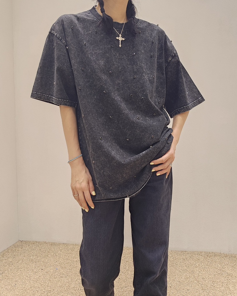 RE.PRE韓國直郵東大門代購女裝新品真品推薦人氣熱賣時尚T恤NEOUL/ahin雙領標簽T恤圖色2