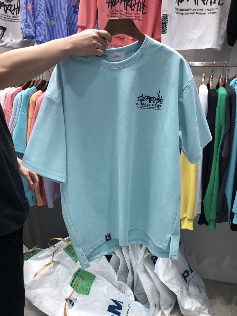 BOWL-a直郵韓國代購女裝新款職業休閑真品24春夏熱賣T恤BOWL-男裝T恤圖色4