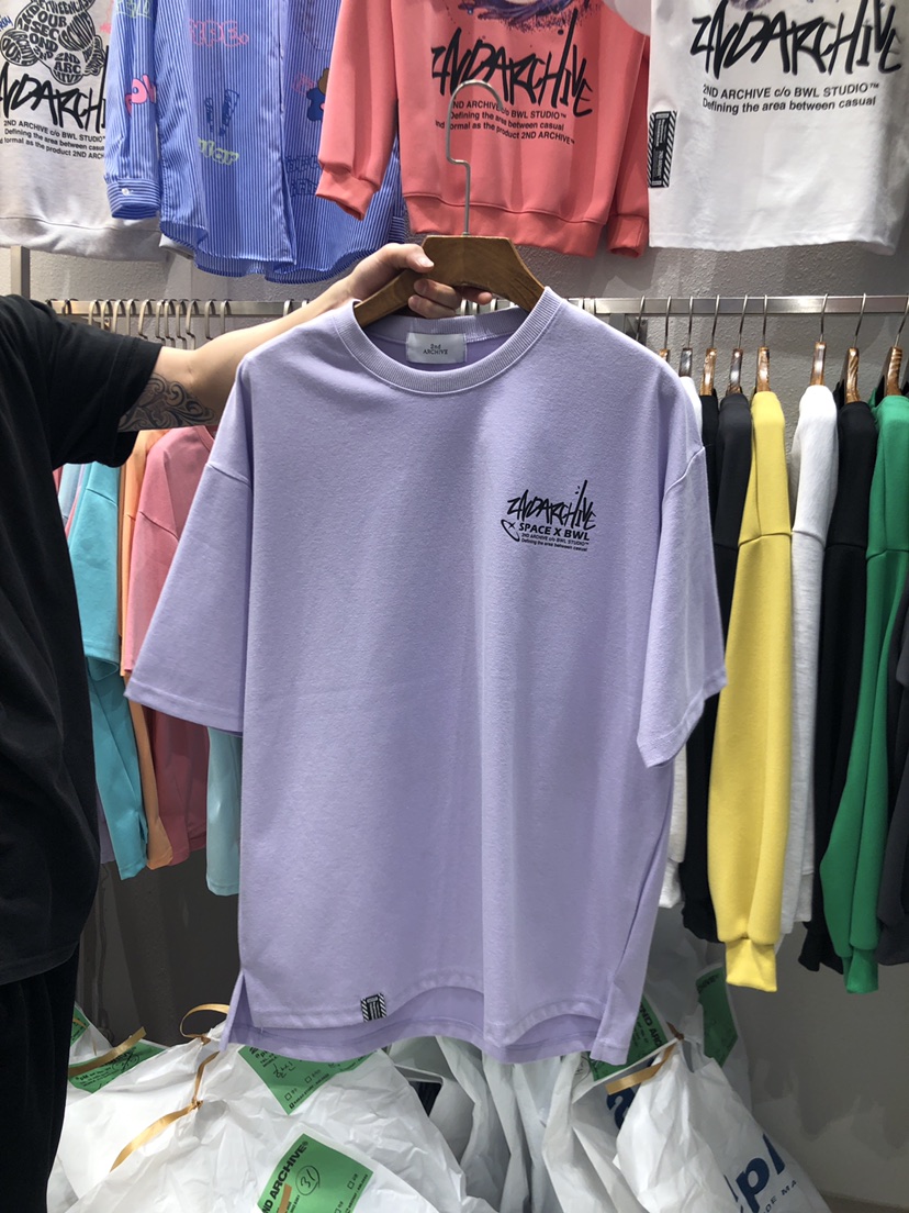 BOWL-a直郵韓國代購女裝新款職業休閑真品24春夏熱賣T恤BOWL-男裝T恤圖色5
