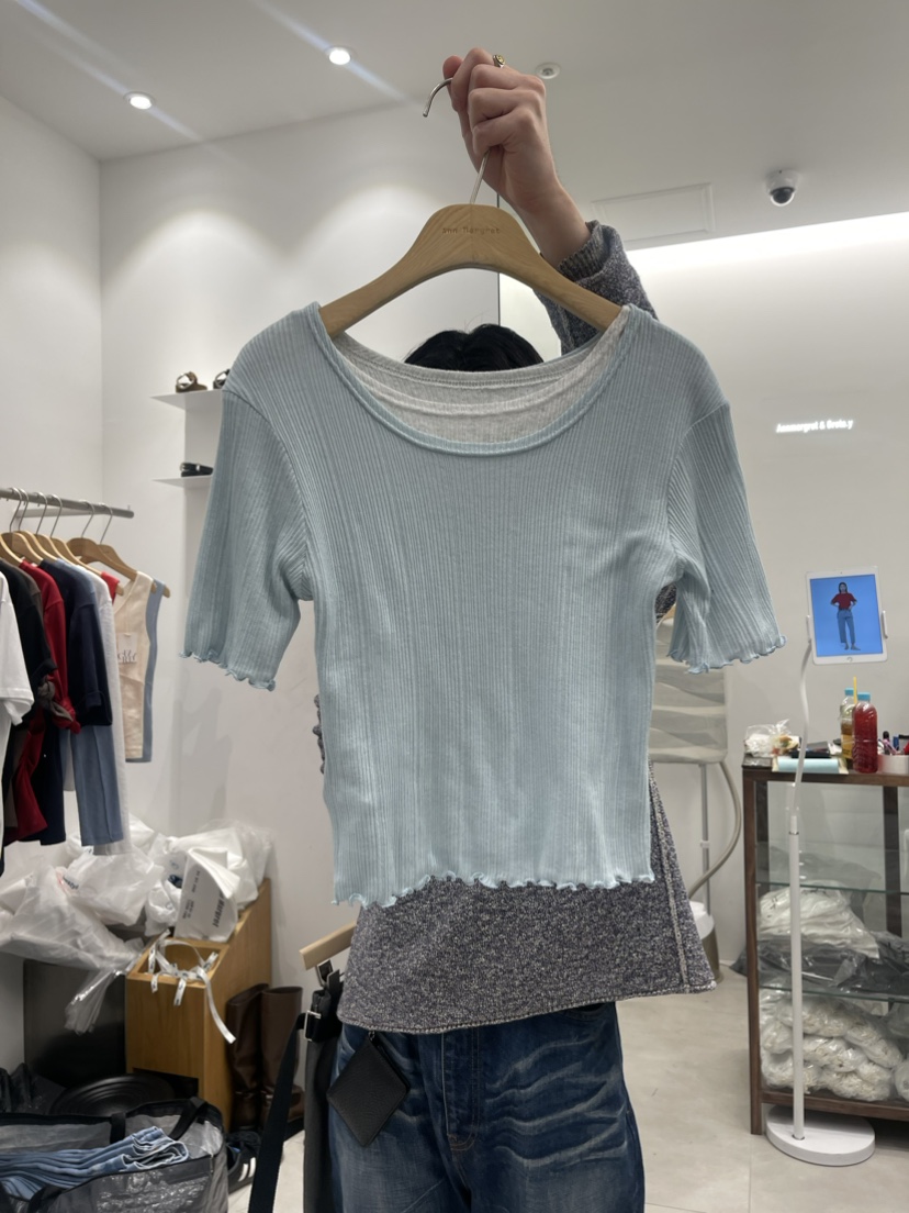 GRETA.Y韓國直郵女裝新品熱賣休閑職業人氣真品時尚24春夏T恤GRETA.YT恤圖色2