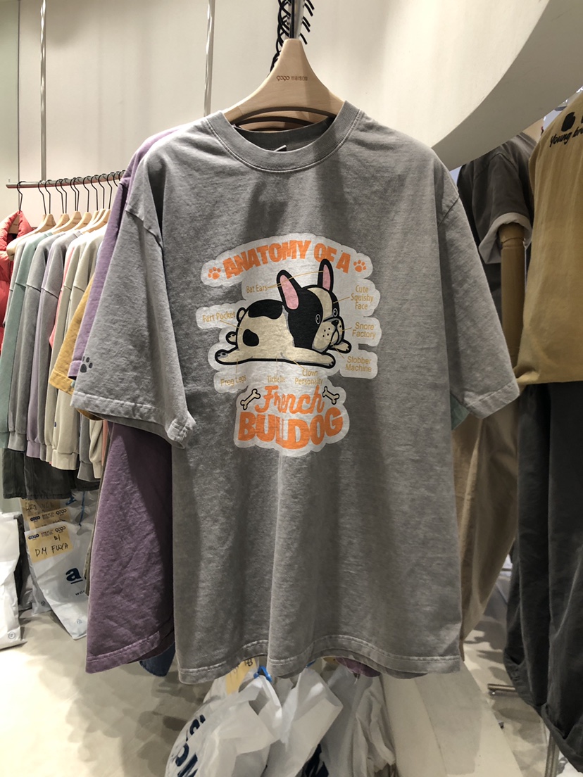 GOGO MAISON-男裝韓國直郵女裝新品推薦職業24春夏真品T恤GOGO MAISONT恤圖色3