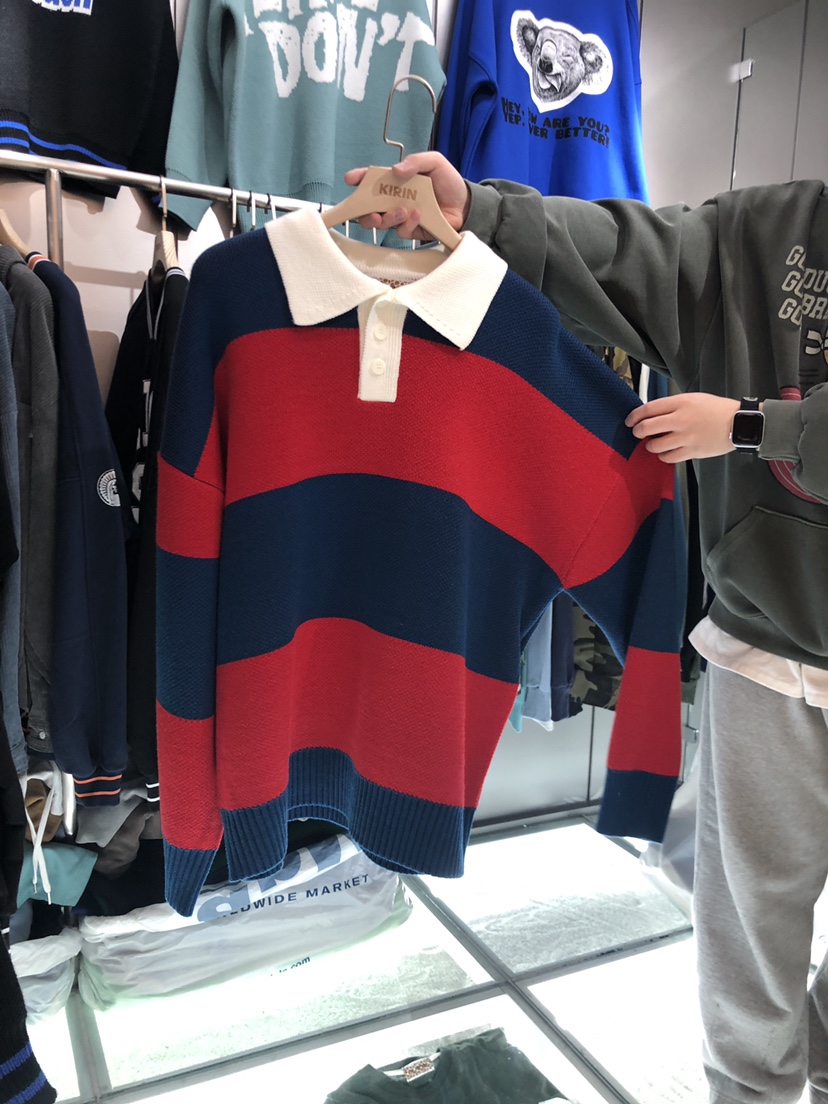KIRIN-男裝直郵韓國代購女裝新品24春夏休閑真品時尚毛衣KIRIN-男裝毛衣