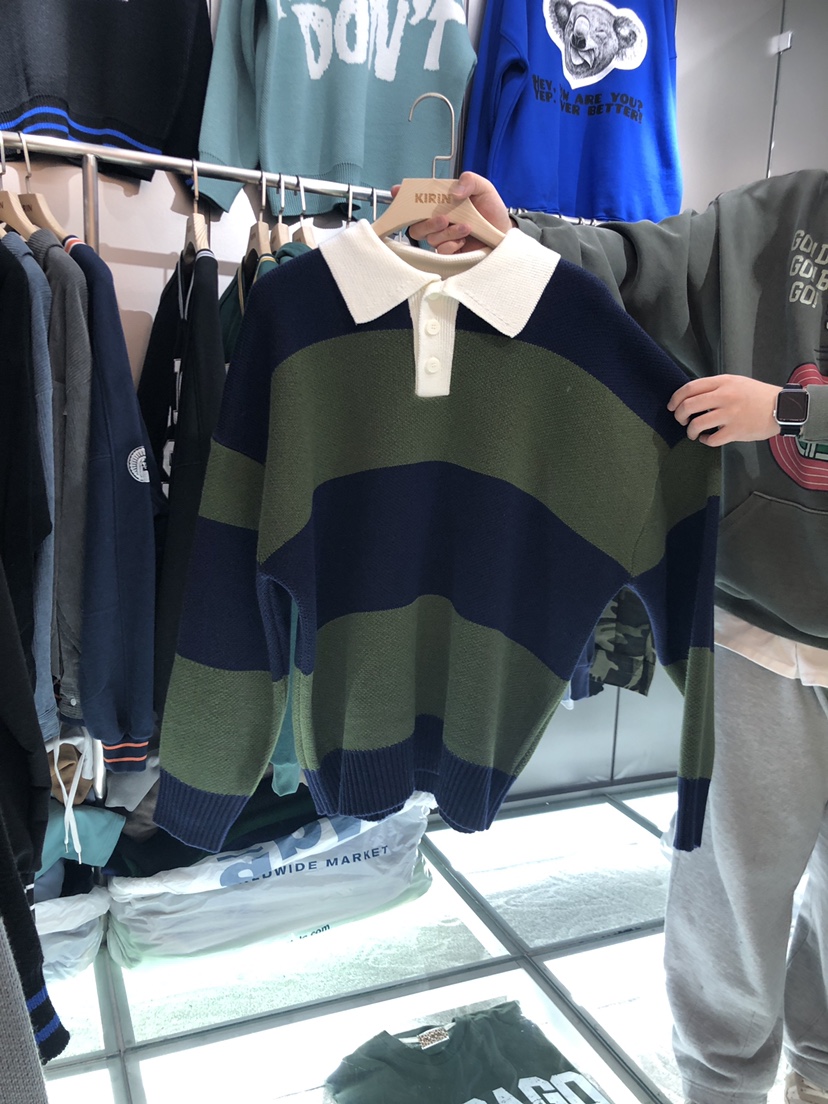 KIRIN-男裝直郵韓國代購女裝新品24春夏休閑真品時尚毛衣KIRIN-男裝毛衣圖色2
