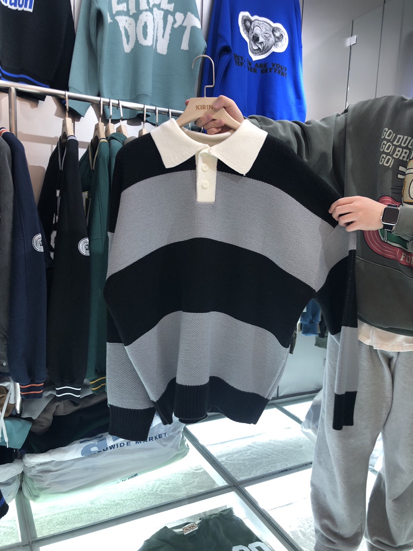 KIRIN-男裝直郵韓國代購女裝新品24春夏休閑真品時尚毛衣KIRIN-男裝毛衣圖色3